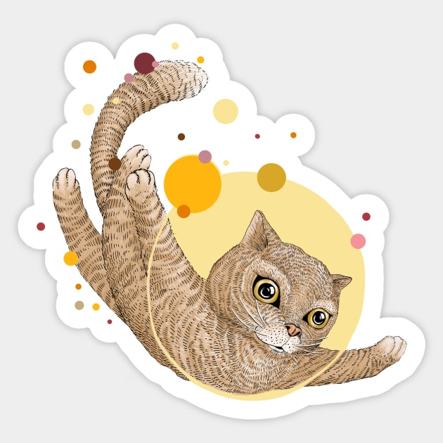 cat Sticker by ruta13art